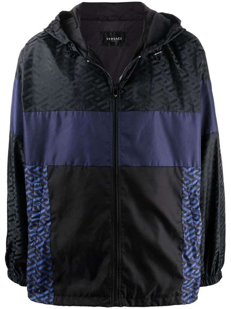 versace men's windbreaker|Versace navy blue flannel.